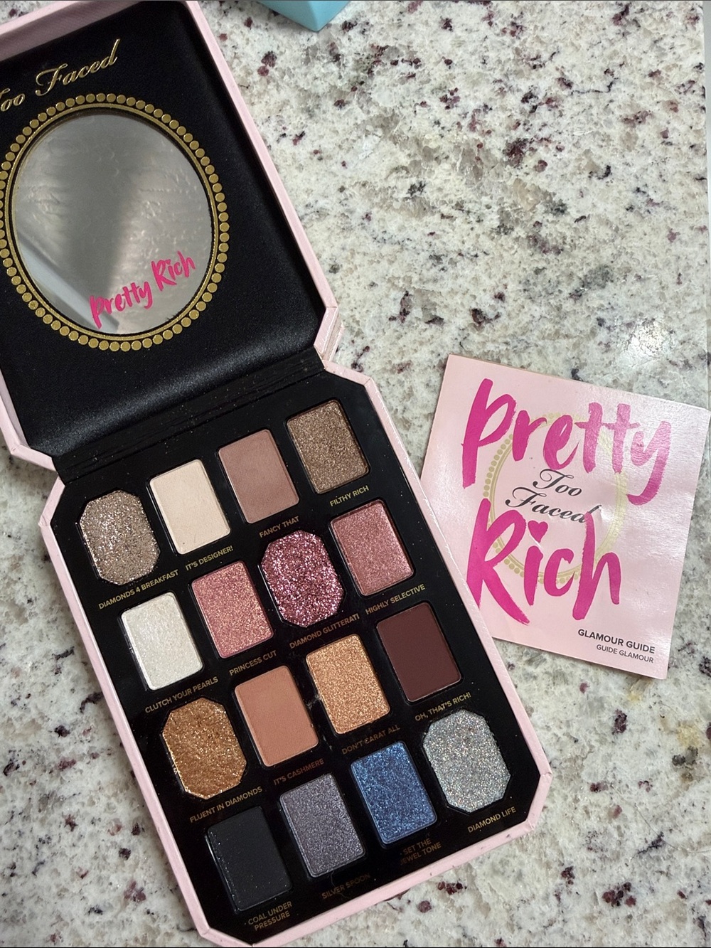 Too Faced Pretty Rich Eyeshadow Palette - Pink & Gold Accents - Picture 2 of 4